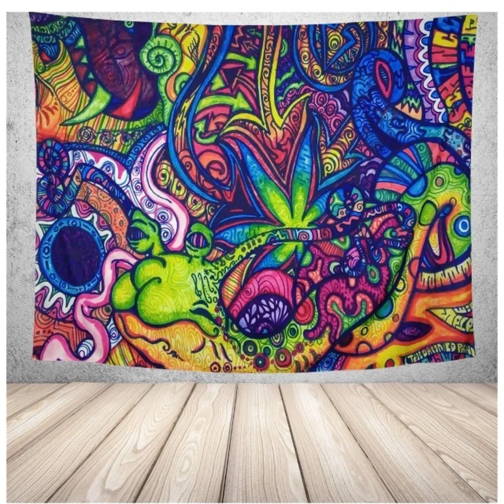Retro Pattern  Flower Tapestry Wall Decor